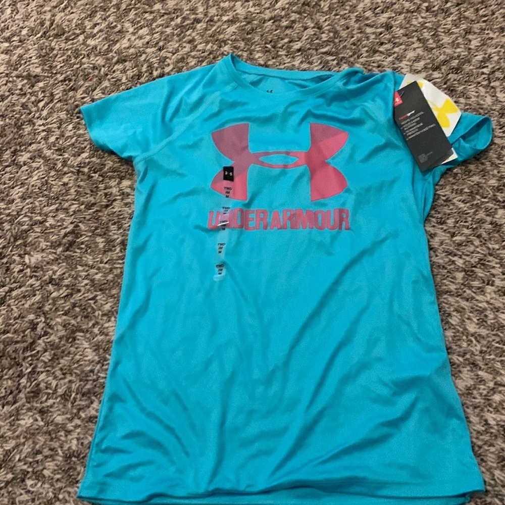 Under Armor girls blue athletic top